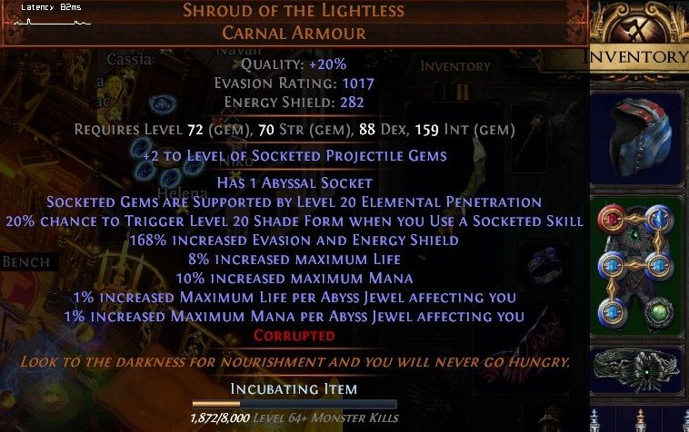 Infernal Cold Assassin   With Maximum Dodge! Path of Exile Build (Harvest League)
