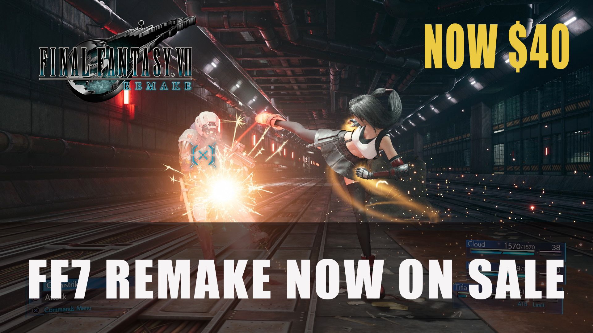 Final Fantasy 7 Remake now on sale $40