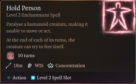 Baldur’s Gate 3 Builds Cleric Guide (Light Domain) Hold Person Spell