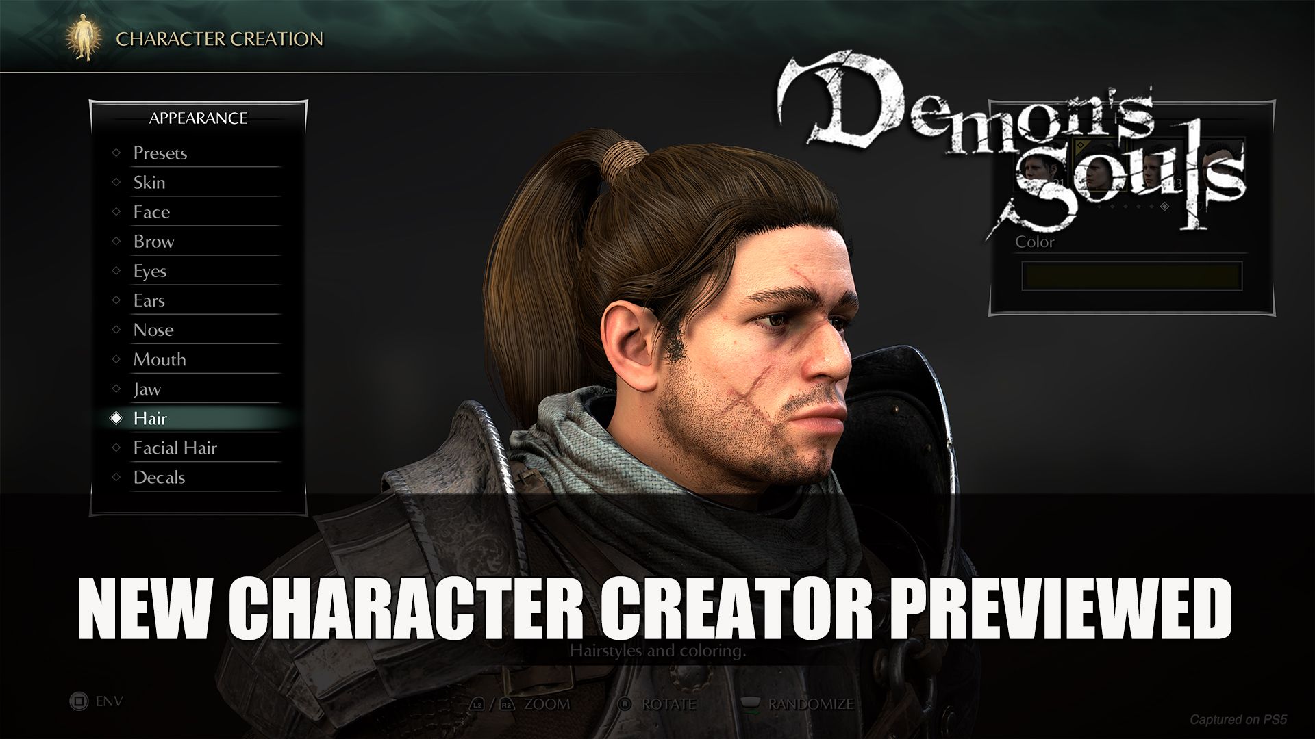 Demon&rsquo;s Souls Remake New Character Creator Previewed