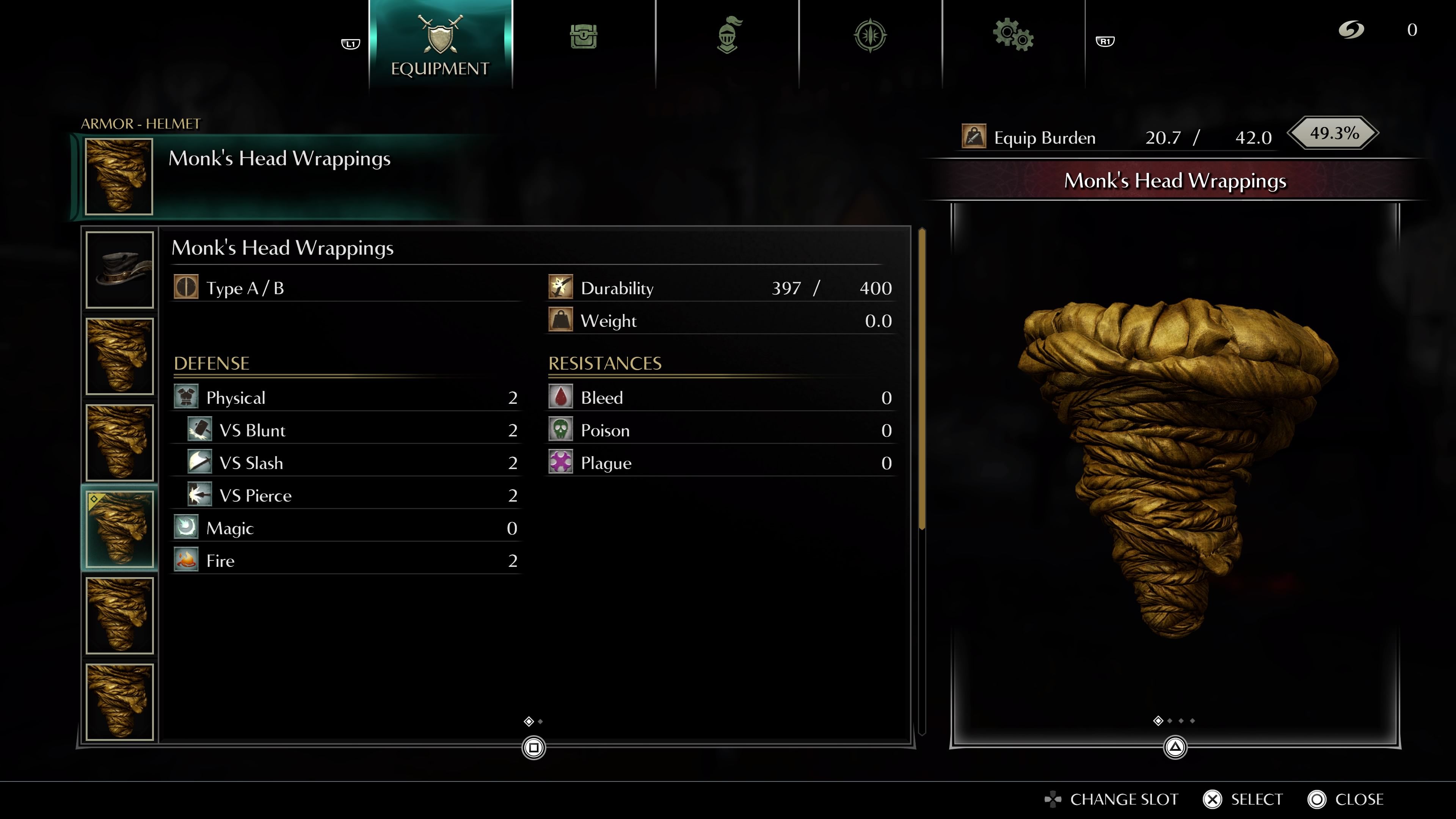 demons-souls-build-guide-homing-soul-samurai-monk-head-wrapping