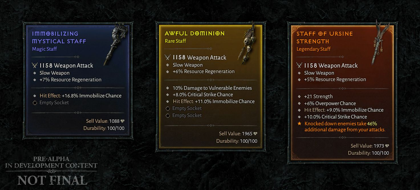 Diablo IV Developer Outlines Weapon Types, Legendary Affixes, Uniques and More