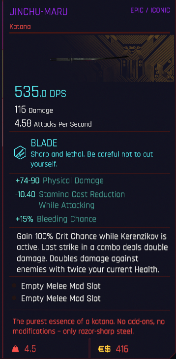 Cyberpunk 2077 Builds: Street Samurai (Melee Katana) Character Guide Weapons Perks