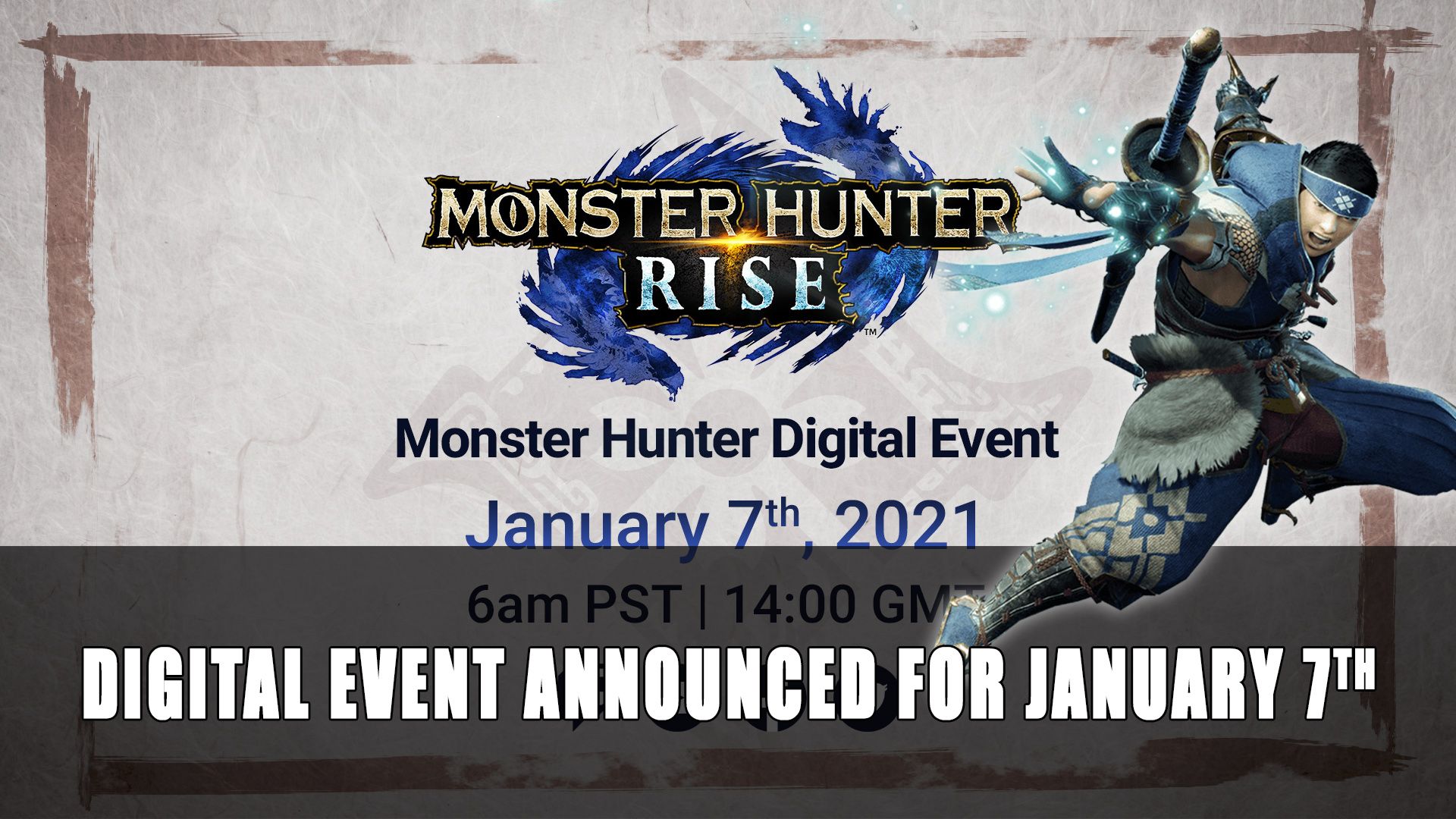 Monster Hunter Rise Digital Event Announced for January 7th