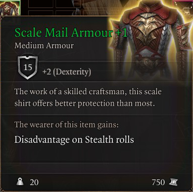 Scale Mail Armour +1