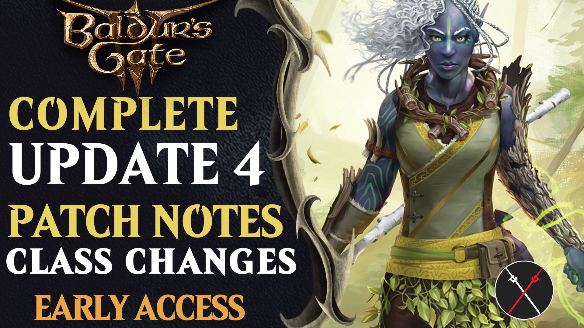 baldurs gate 3 patch notes update 4 changes classes druid wizard early access