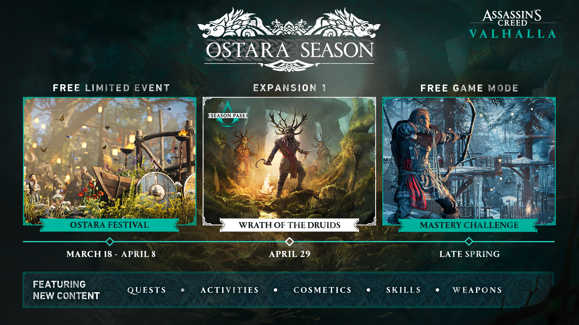 Assassin&rsquo;s Creed Valhalla&rsquo;s Next DLC Wrath of Druids Launches April 29th