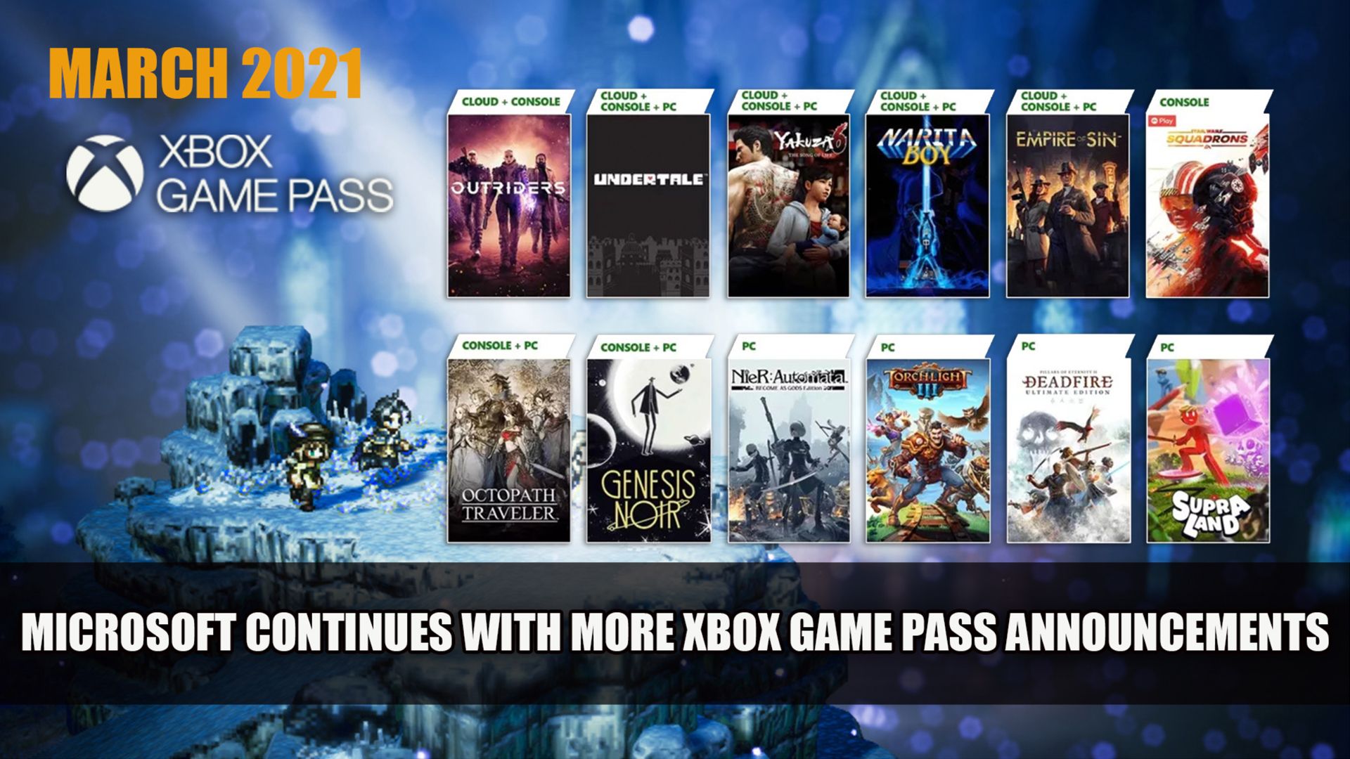 Microsoft Continues with more Xbox Game Pass Announcements