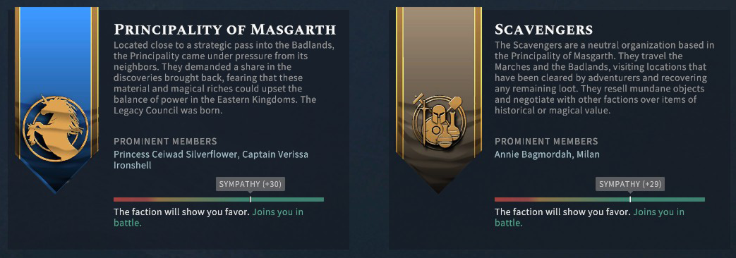 Solasta Factions
