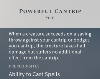 Solasta Powerful Cantrip