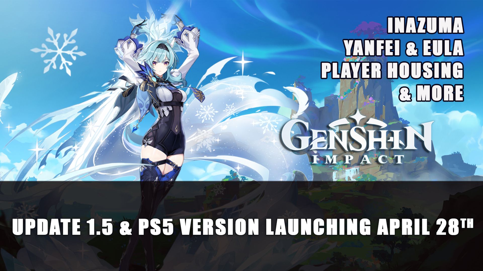 Genshin Impact update 1.5 &amp; ps5 version launching april 28th