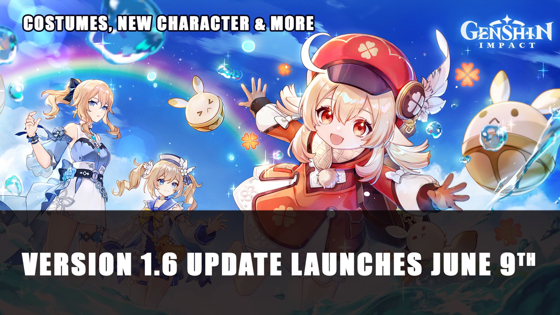 Genshin Impact Version 1.6 Update Launches June 9th