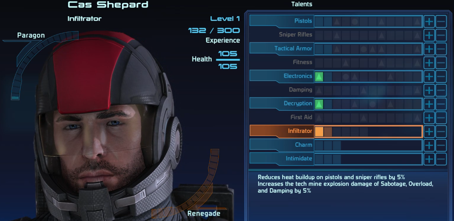 ME1 Infiltrator Talents
