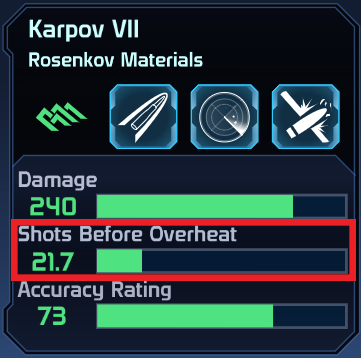 ME1 Shots Before Overheat