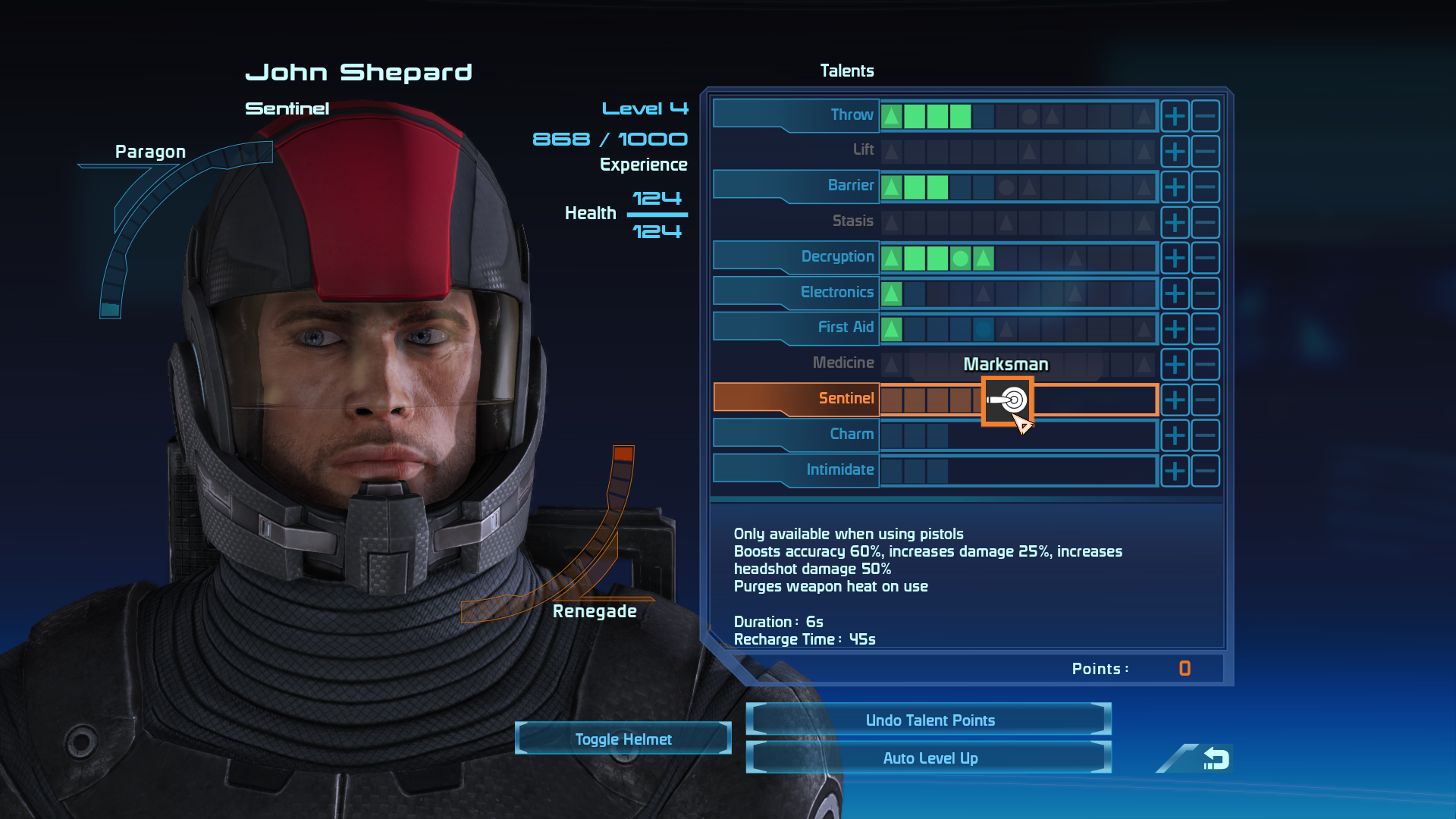Sentinel Class Talent