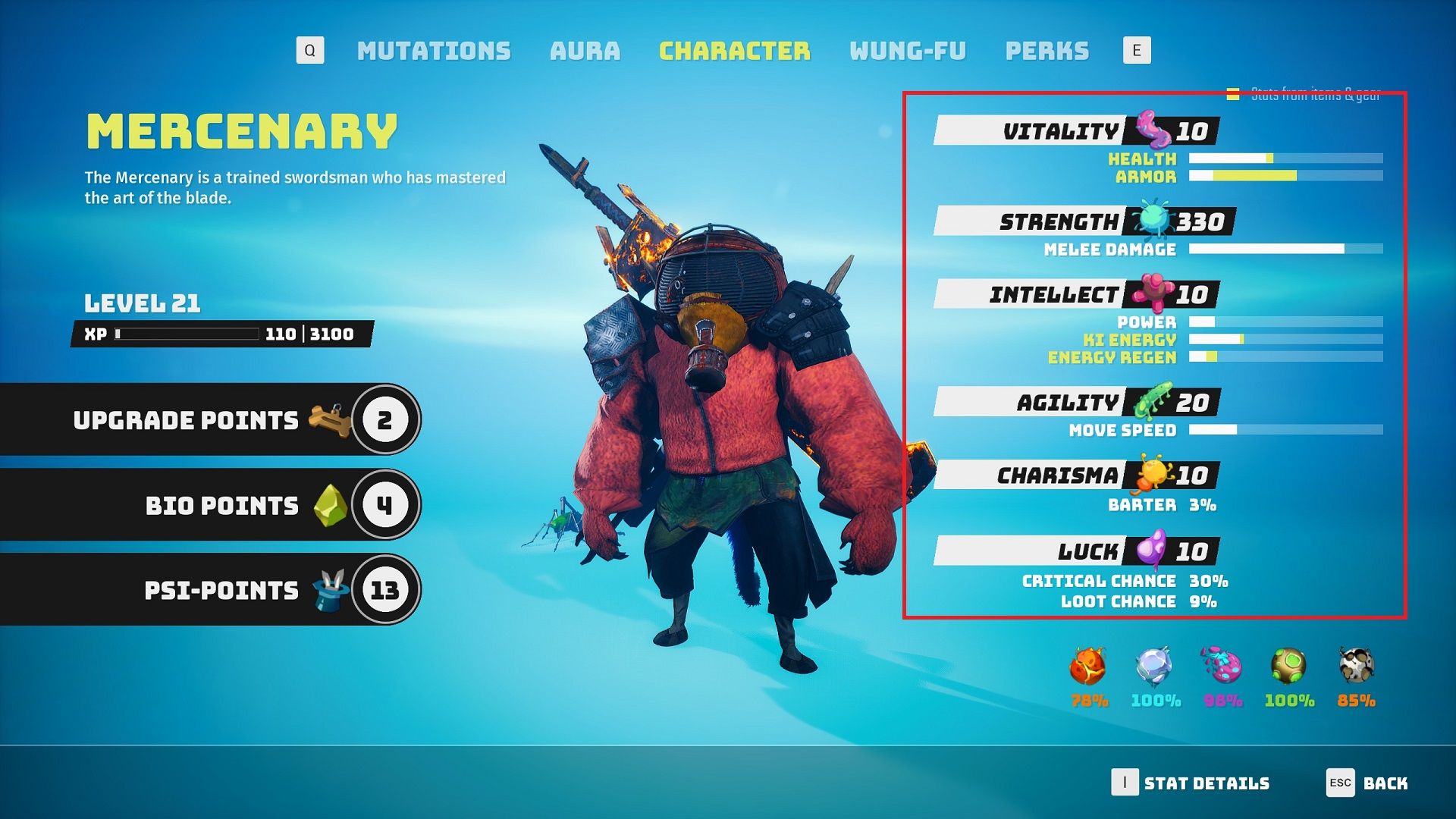 Biomutant Melee Build Guide: Mercenary, Saboteur, Sentinel (Dual Wield, Two Handed, and Unarmed)