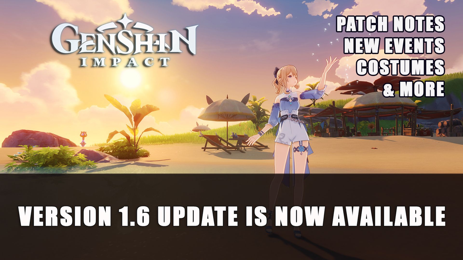 Genshin Impact Version 1.6 Update is Now Available