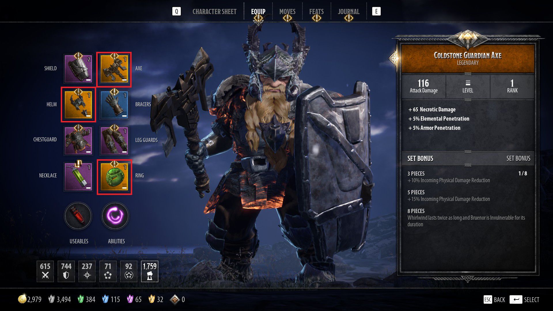 D&amp;D Dark Alliance Legendary Equipment