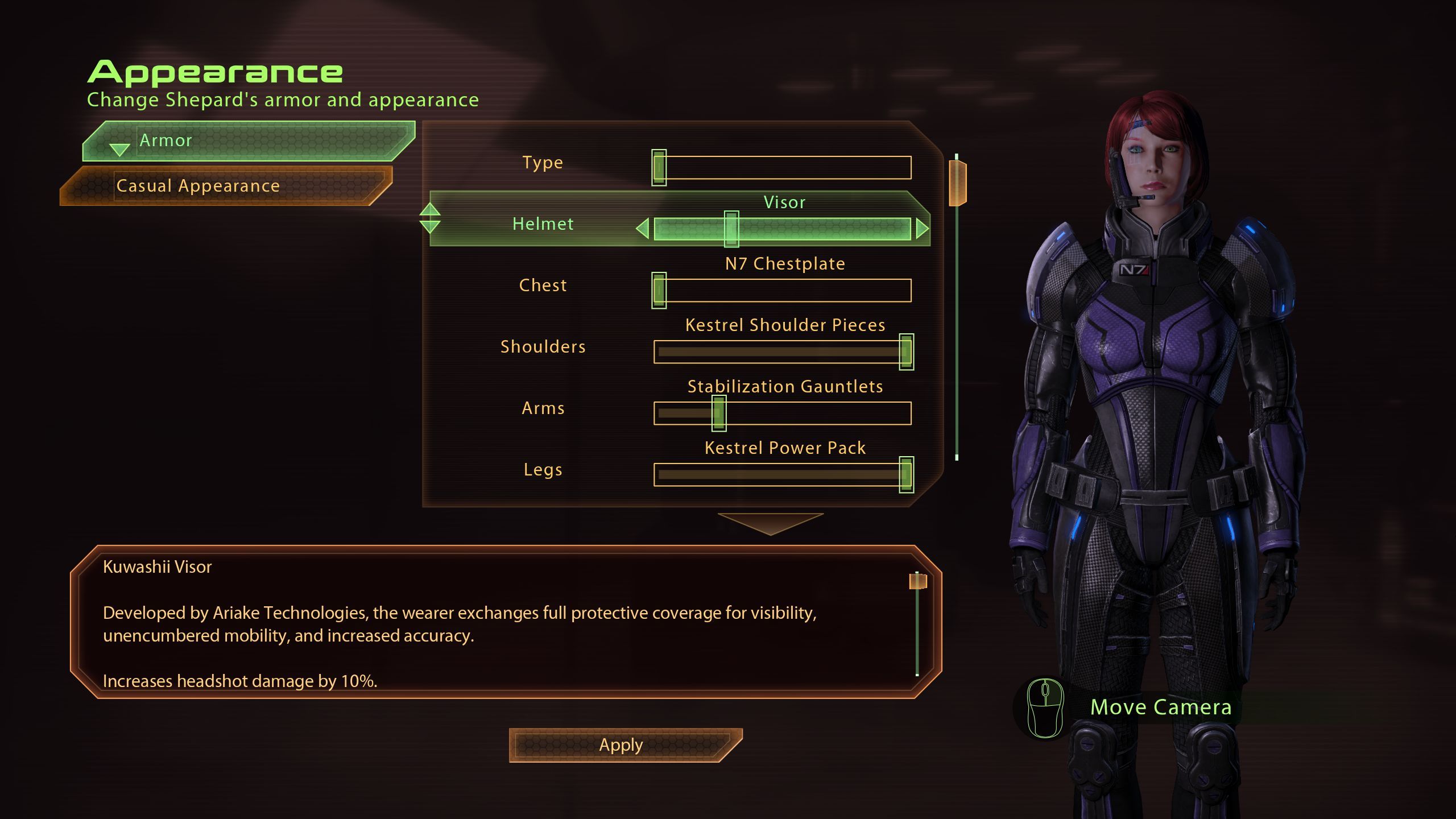 Mass Effect 2 Assassin Infiltrator Armor