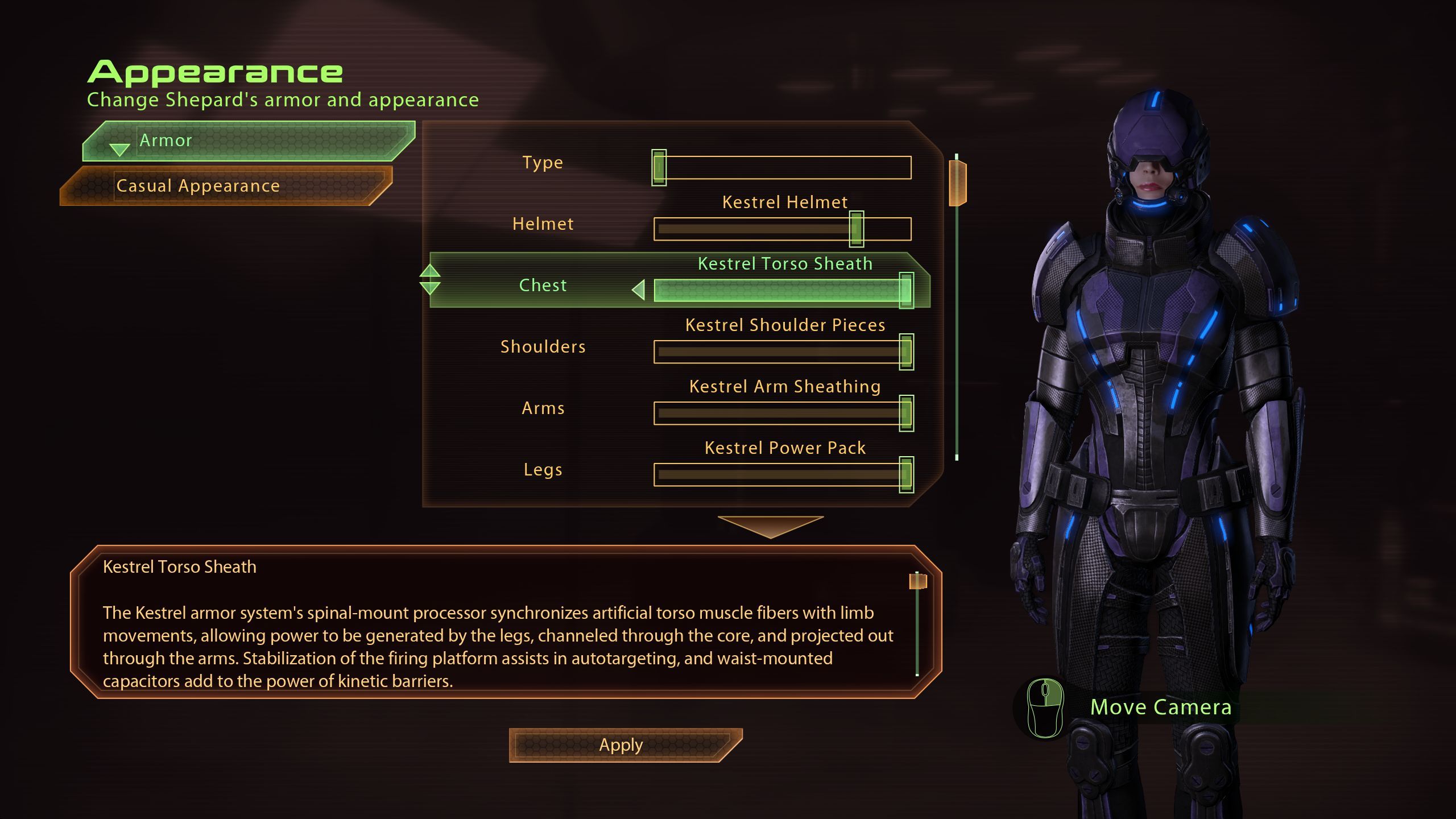 Mass Effect 2 Kestrel Armor (Vanguard)