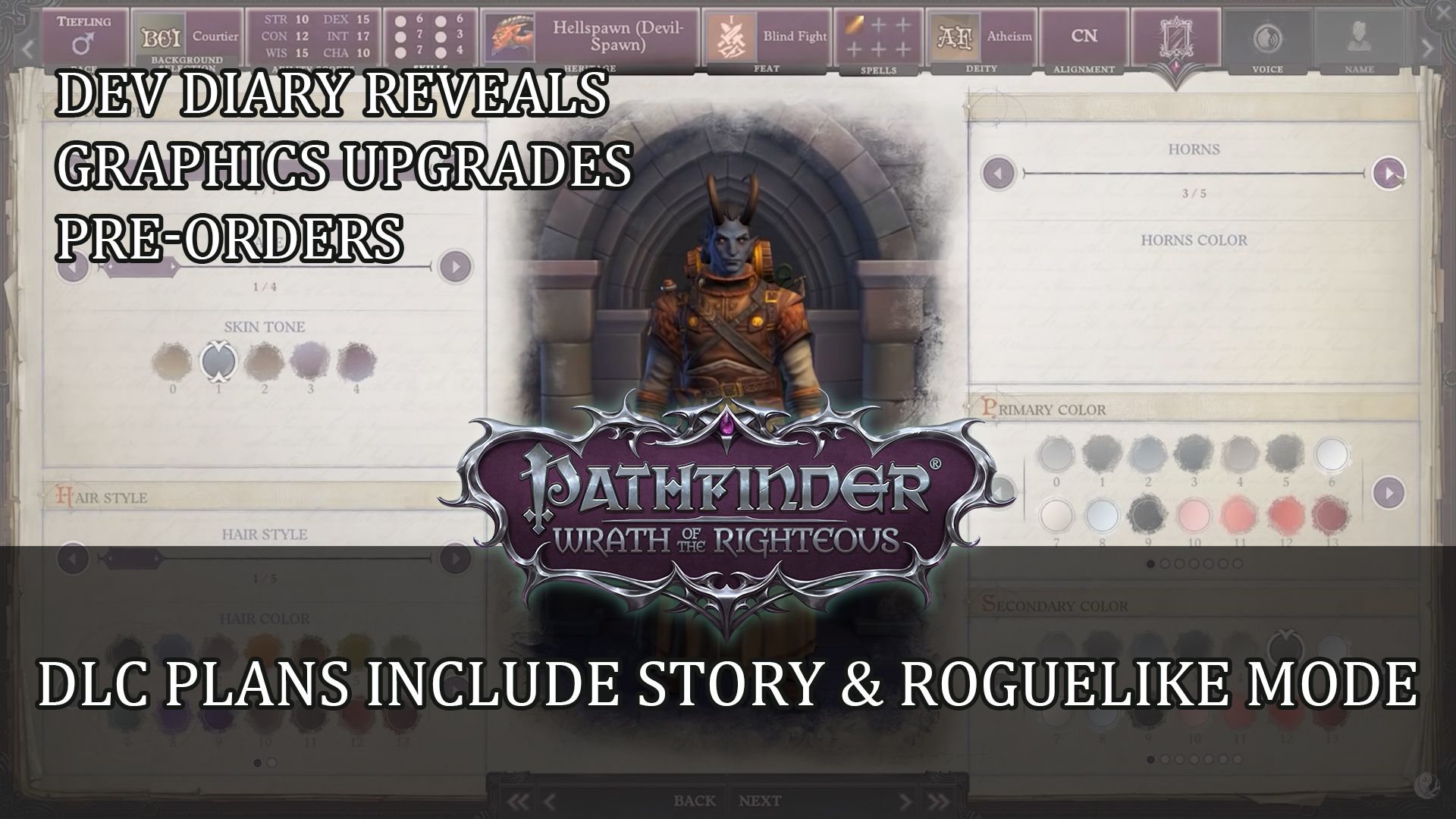 Pathfinder Wrath of the Righteous dlc plans include story &amp; roguelike mode