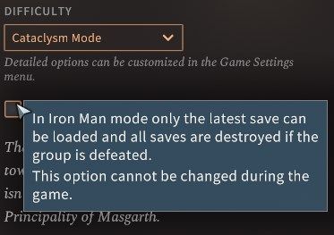 Solasta Iron Man Mode