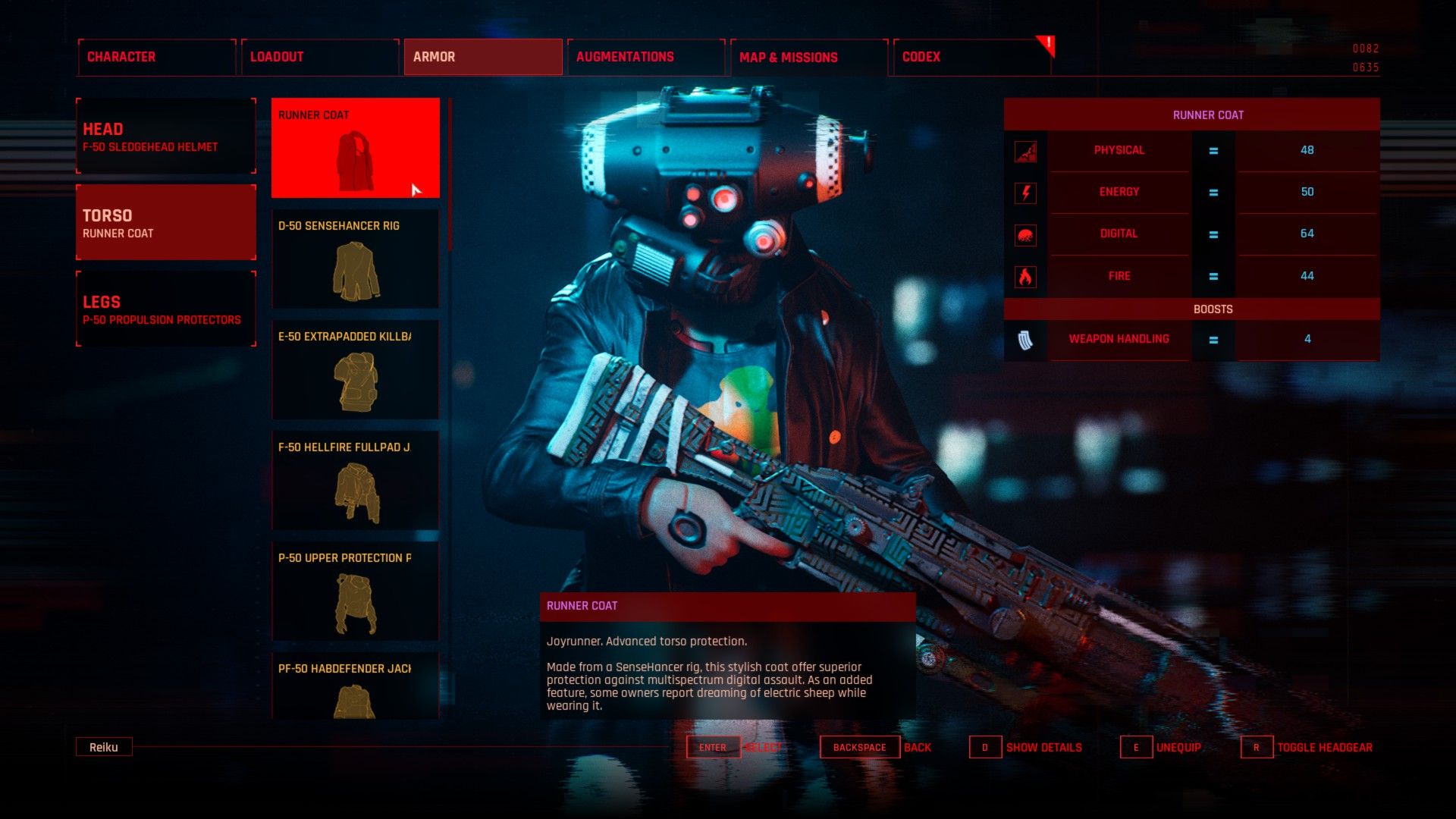 The Ascent Build Guide Armor Selection (Runner Coat Torso)