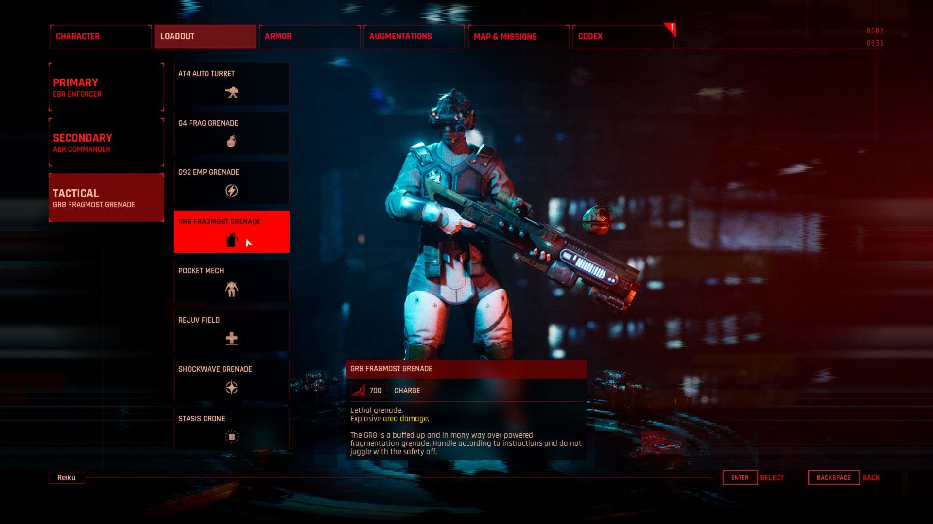 The Ascent Build Guide Tactical Gear Selection (GR8 Fragmost Grenade)