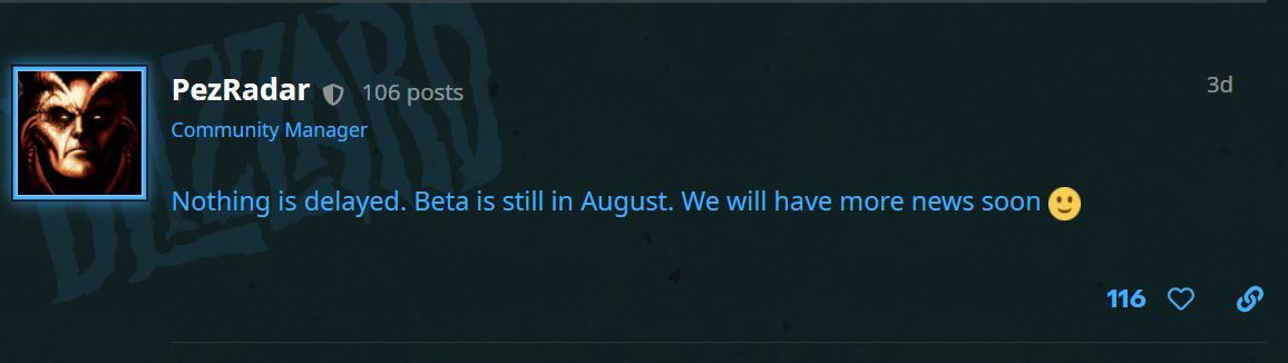 Diablo 2 Resurrected Open Beta Confirmed for August