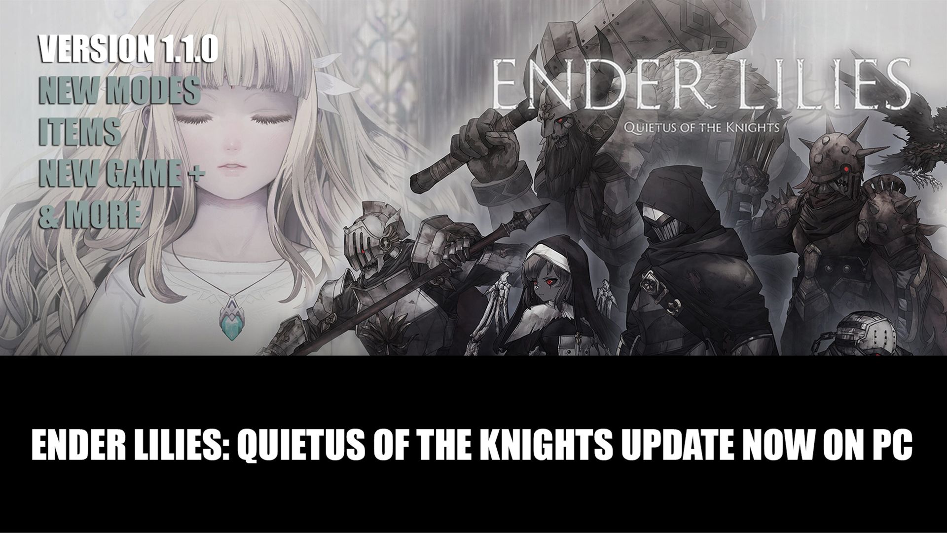 Ender Lilies Quietus of the Knights Patch Update 1.1.0 Version Now on PC