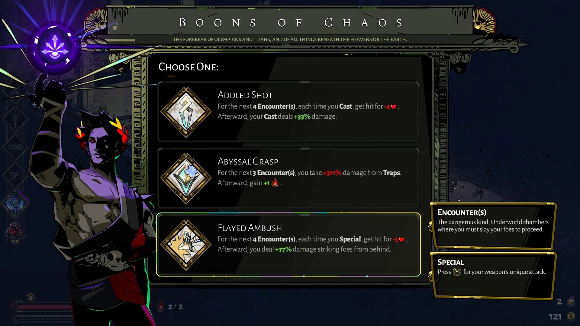 Hades Boons of Chaos (Manage High Risks High Rewards)