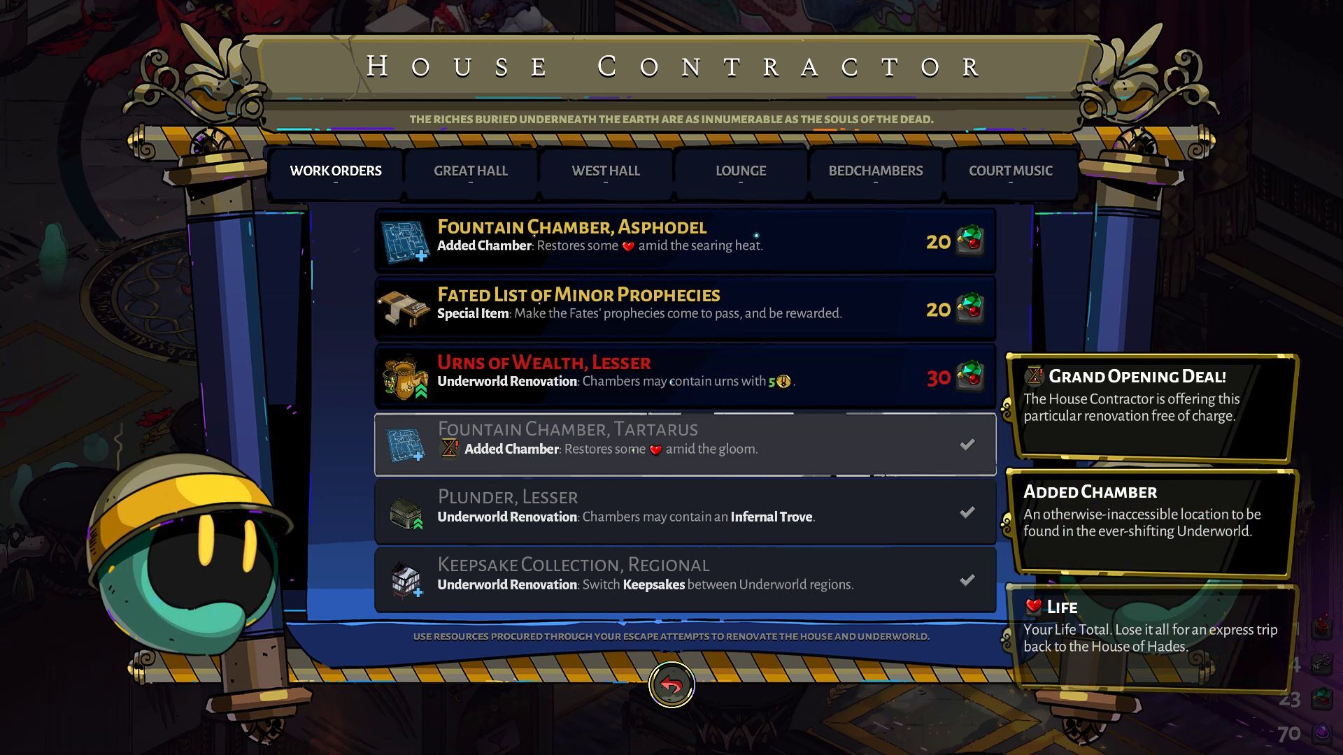 Hades House Contractor Work Orders (Focus on Unlocking Work Orders)