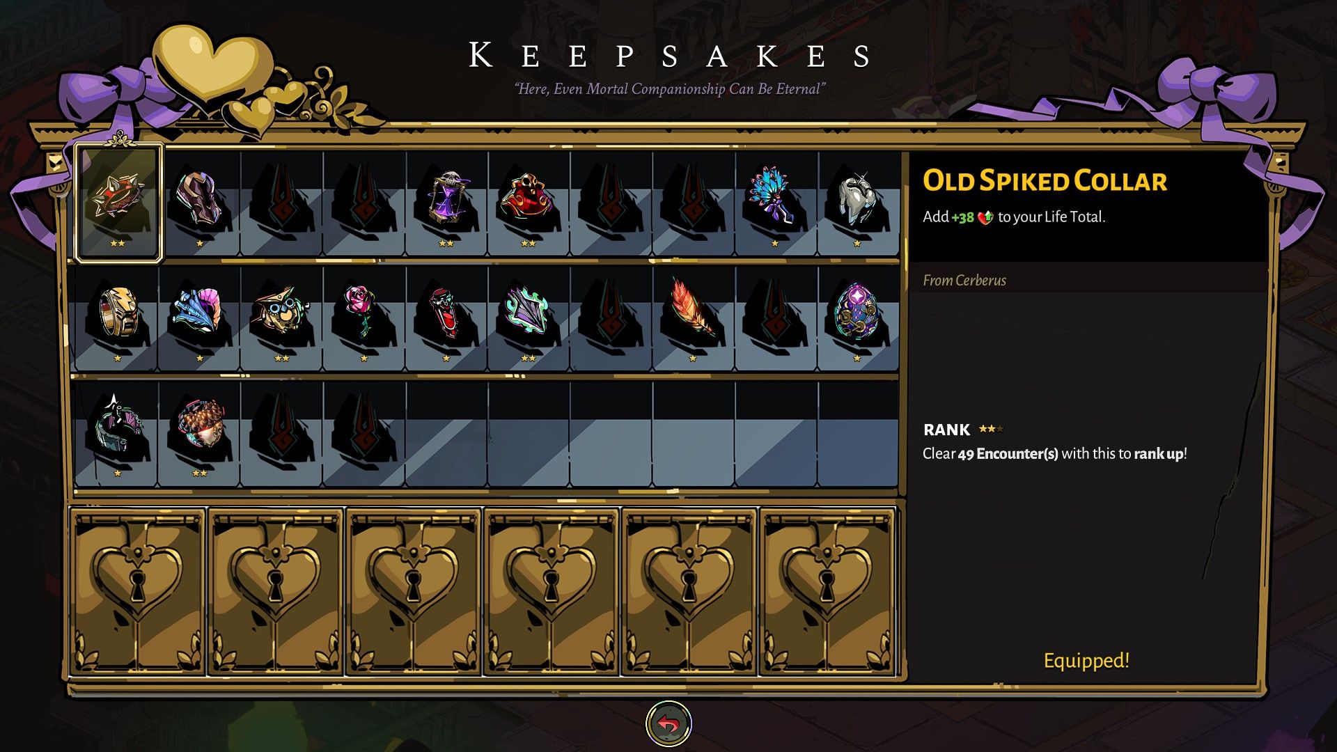 Hades Old Spiked Collar Keepsake (Choose the Best Keepsakes)