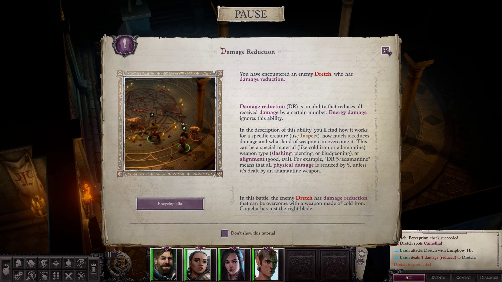 Pathfinder WotR Combat and Difficulty Tooltips