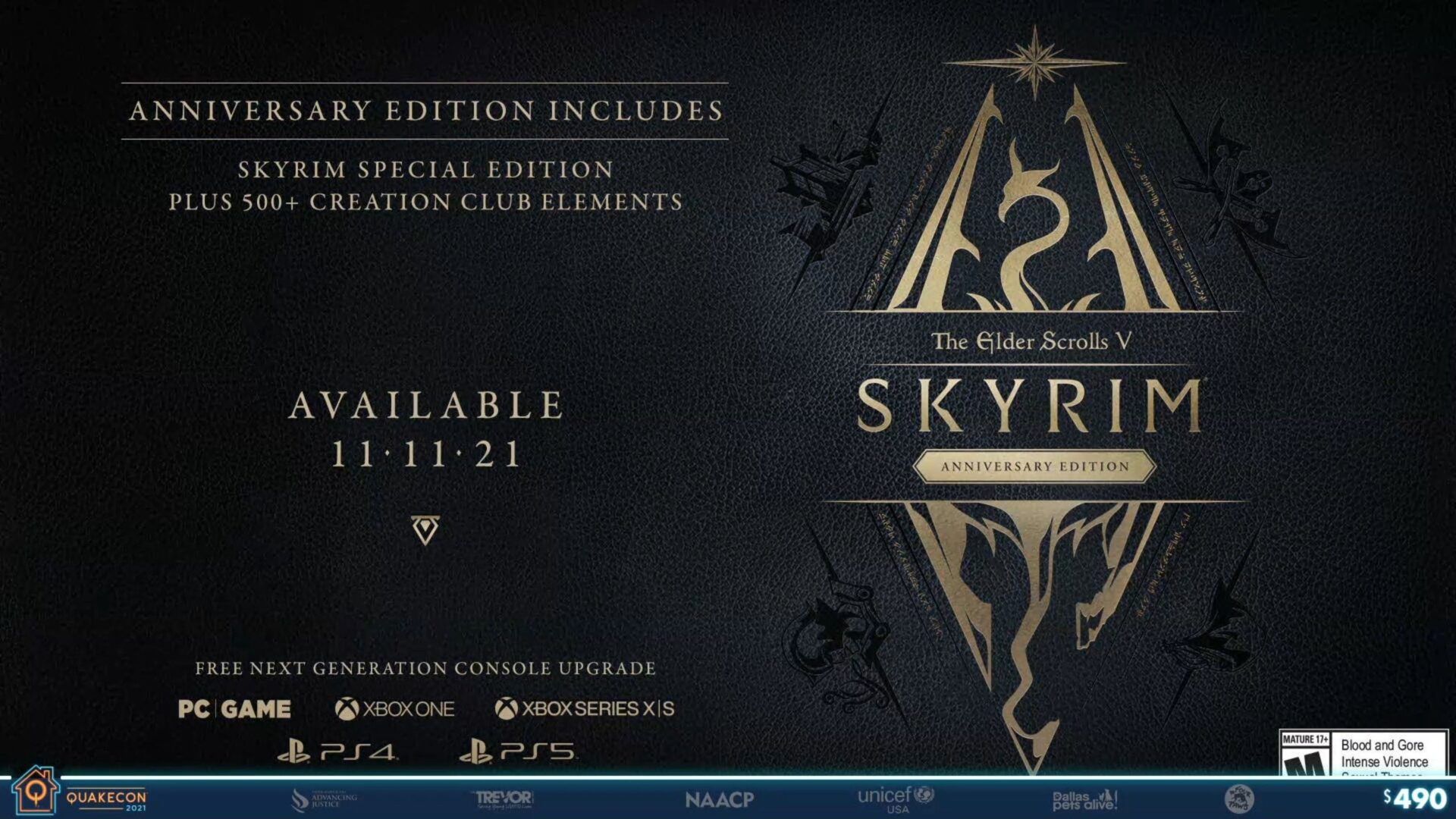 Skyrim The 10th Anniversary Edition Announced; PS5 and Xbox Series Upgrades On the Way