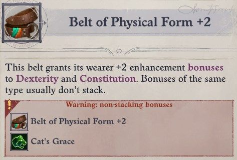 Belt of Physical Form Non-Stacking Bonuses Eldritch Archer Magus Pathfinder Wrath of the Righteous Build