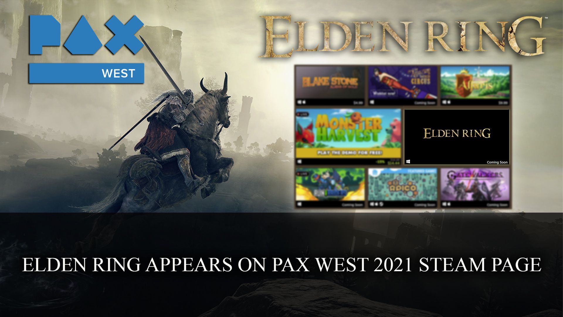 Elden Ring Appears on PAX West 2021 Steam Page