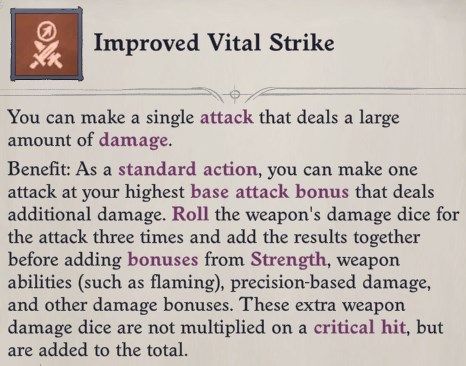Improved Vital Strike Feat Faith Hunter Inquisitor Pathfinder Wrath of the Righteous Build