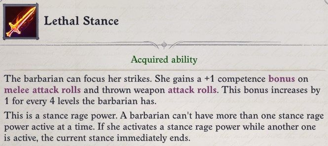 Lethal Stance Rage Power Primalist Bloodrager Pathfinder Wrath of the Righteous Build