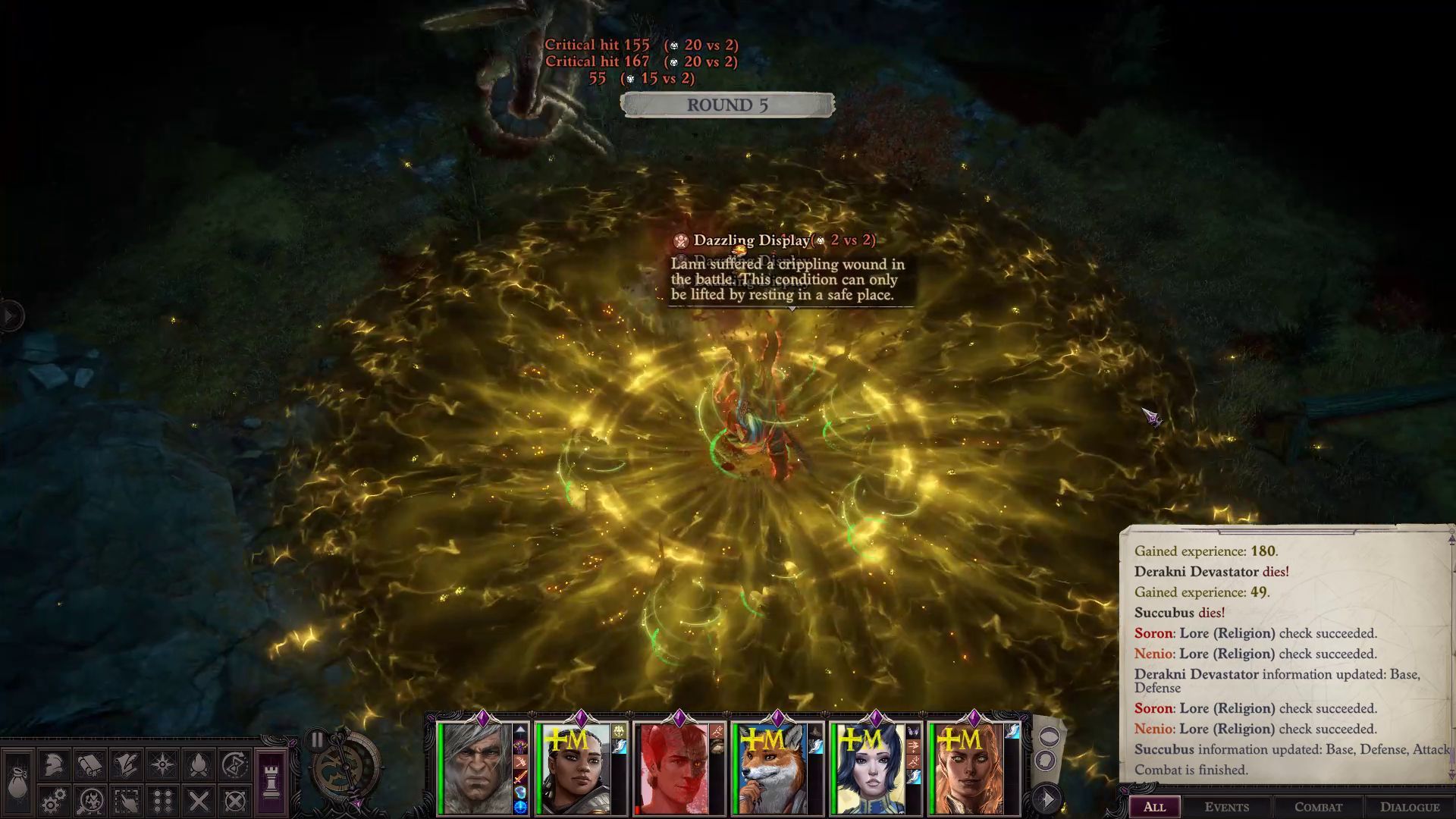 Melee Weapon Damage with Critical Hits and Dazzling Display in Combat Primalist Bloodrager Pathfinder Wrath of the Righteous Build
