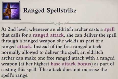Ranged Spellstrike Eldritch Archer Magus Pathfinder Wrath of the Righteous Build