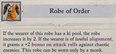 Robe of Order Faith Hunter Inquisitor Pathfinder Wrath of the Righteous Build