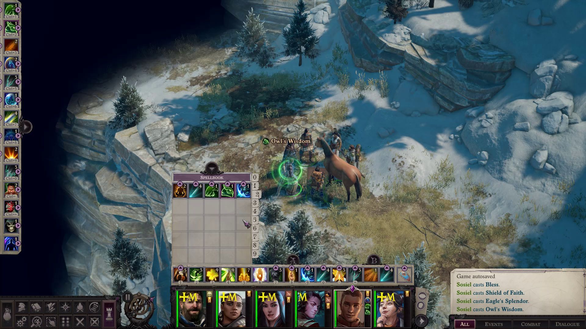 Sosiel Casting Owl&rsquo;s Wisdom Before Combat Sosiel Pathfinder Wrath of the Righteous Build