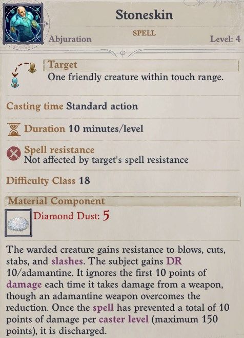 Stoneskin Spell Primalist Bloodrager Pathfinder Wrath of the Righteous Build
