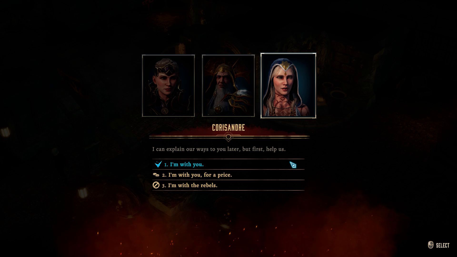 Dialogue Options in Disciples Liberation