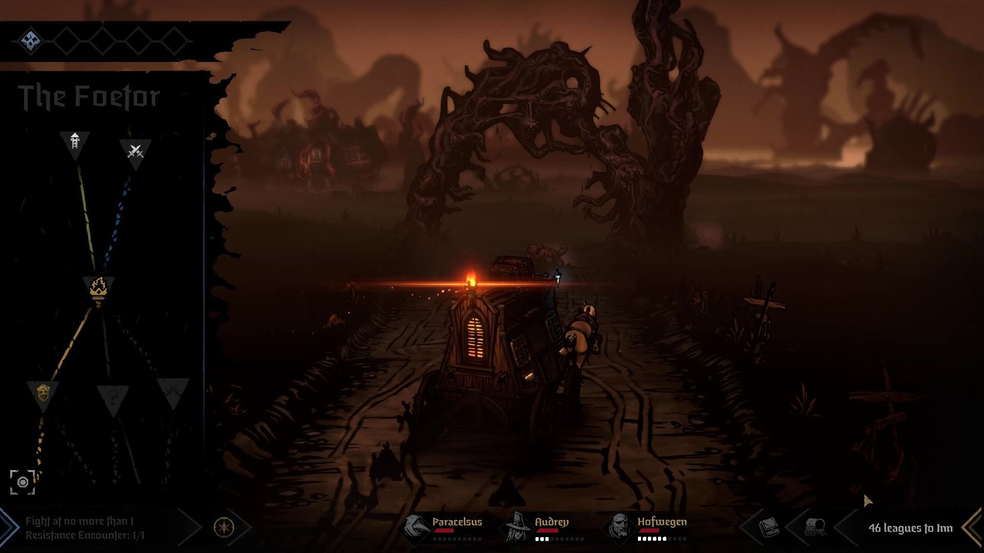 Exploring in The Foetor of Darkest Dungeon 2 Early Access