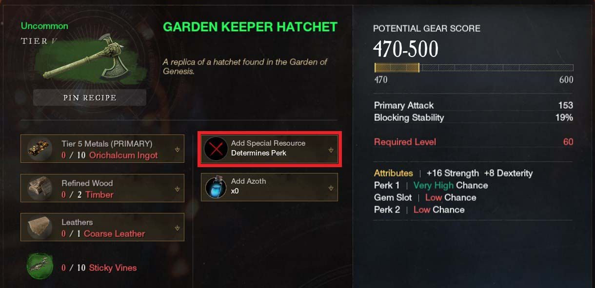 Garden Keeper Hatchet New World Best Crafting Professions For Any Level