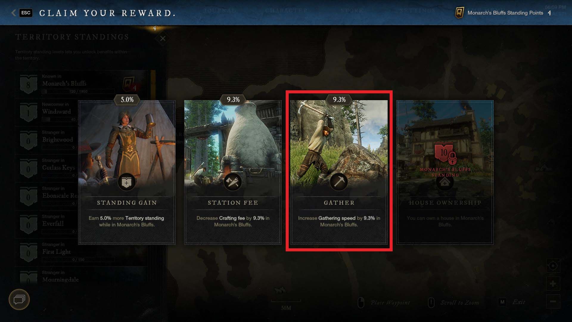Gathering Speed Territory Standing Reward How to Level Up Your Character and Weapons FAST