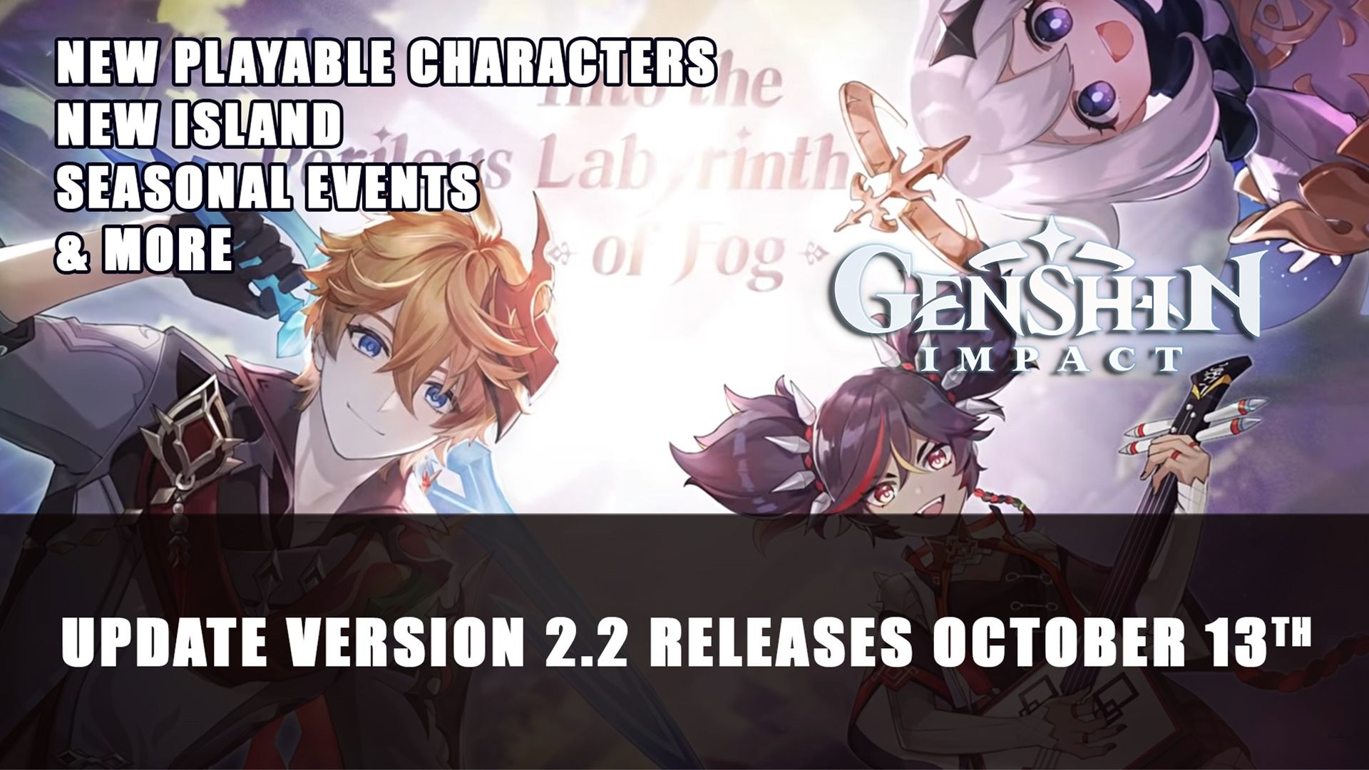 Genshin Impact Update Version 2.2 Releases October 13th
