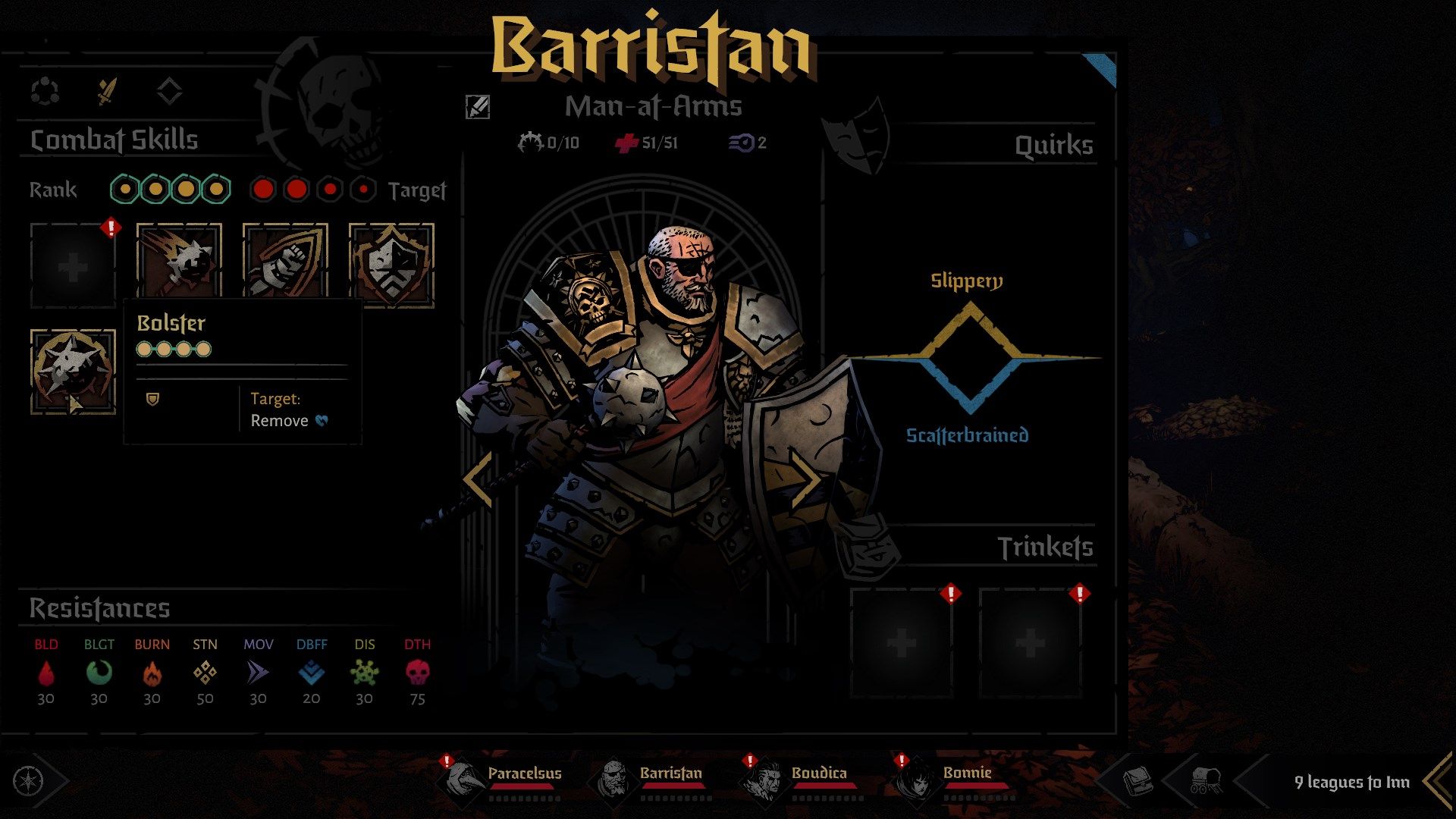 Man-at-Arms' Bolster Skill in Darkest Dungeon 2